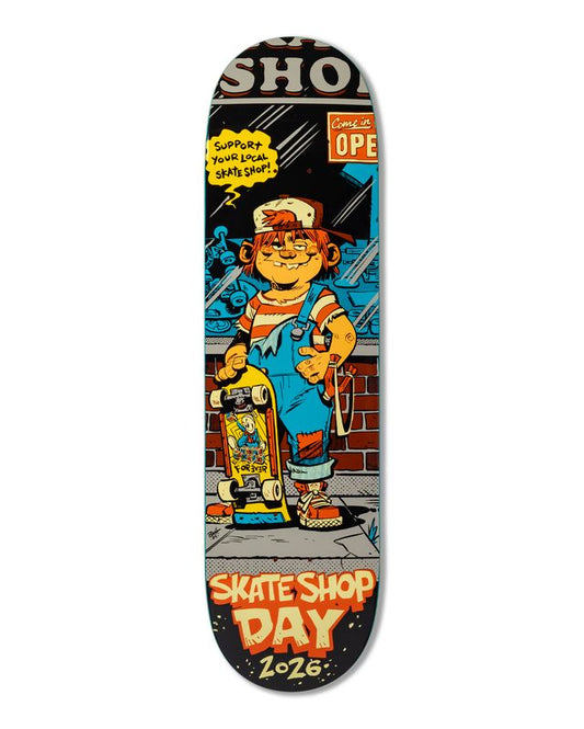 Deluxe Skate Shop Day 2026 Shop Keepers 8.06 skateboard deck graphic