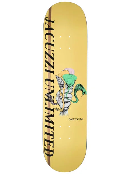 Jacuzzi Unlimited Yanko Venom Treat EX7 8.25 skateboard deck front view