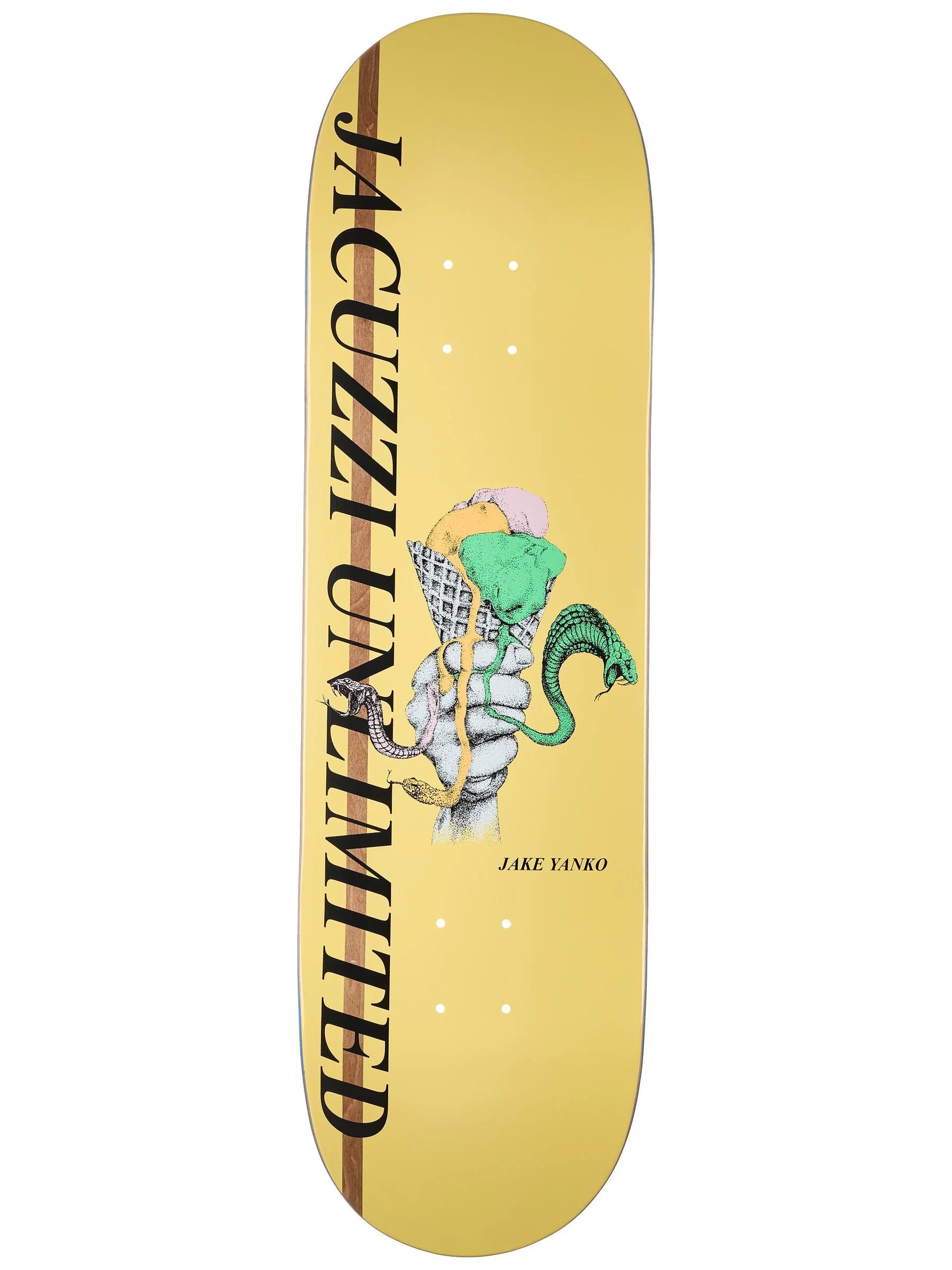 Jacuzzi Unlimited Yanko Venom Treat EX7 8.75 skateboard deck front view