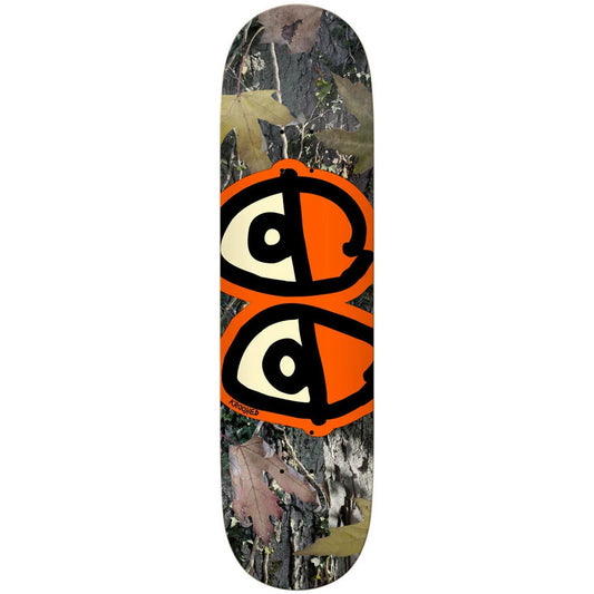 Krooked Eyes Camo 8.25 skateboard deck front view