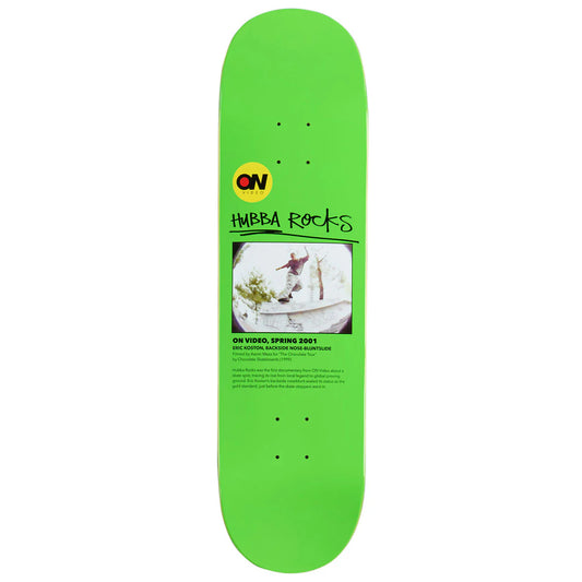 ON Video Hubba Rocks 8.375 skateboard deck front view