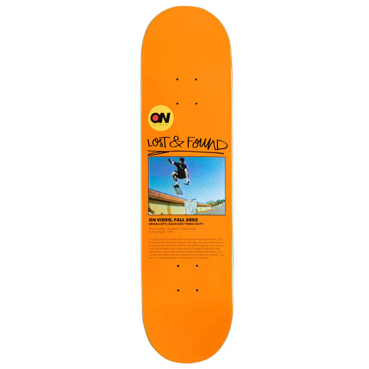 ON Video Lost And Found EX7 8.0 skateboard deck front view