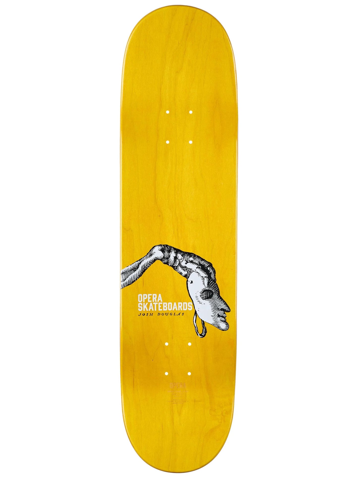 Opera 8.5 skateboard deck top view