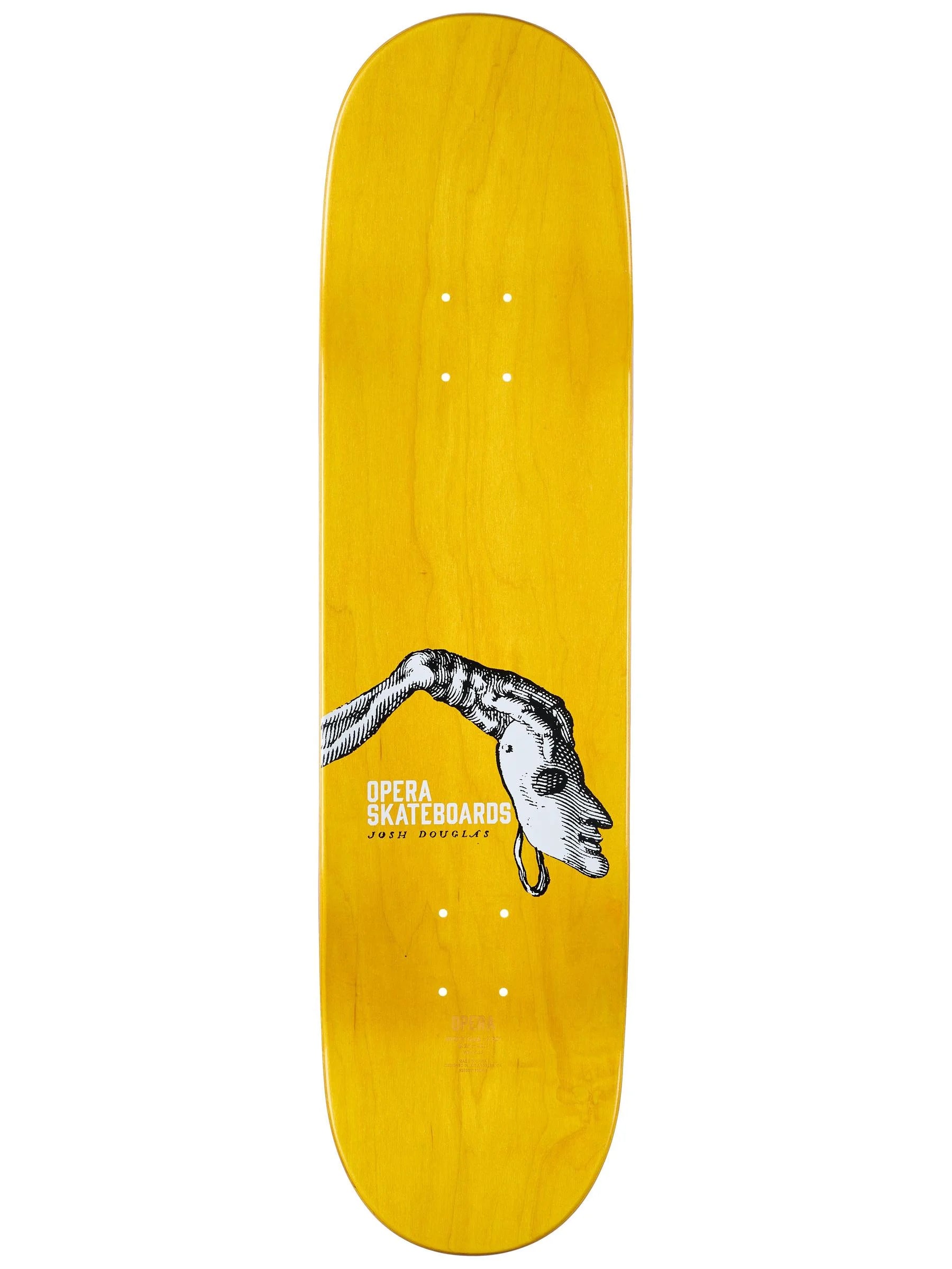 Opera 8.5 skateboard deck top view
