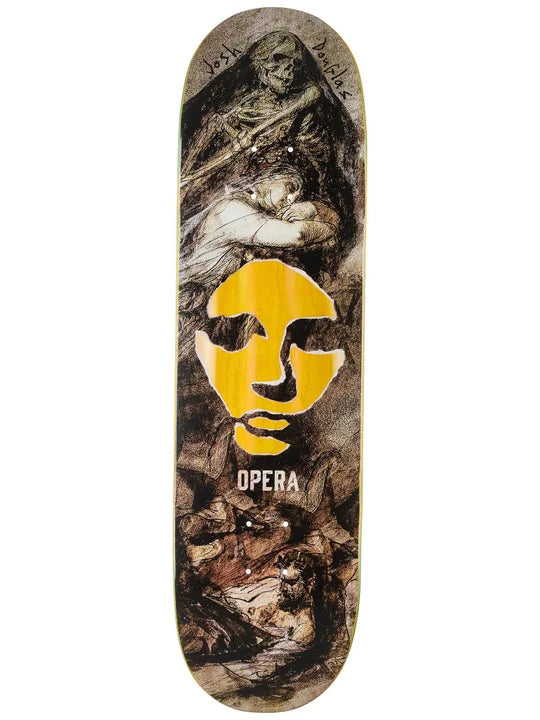 Opera Douglas Ripped EX7 8.5 skateboard deck front view