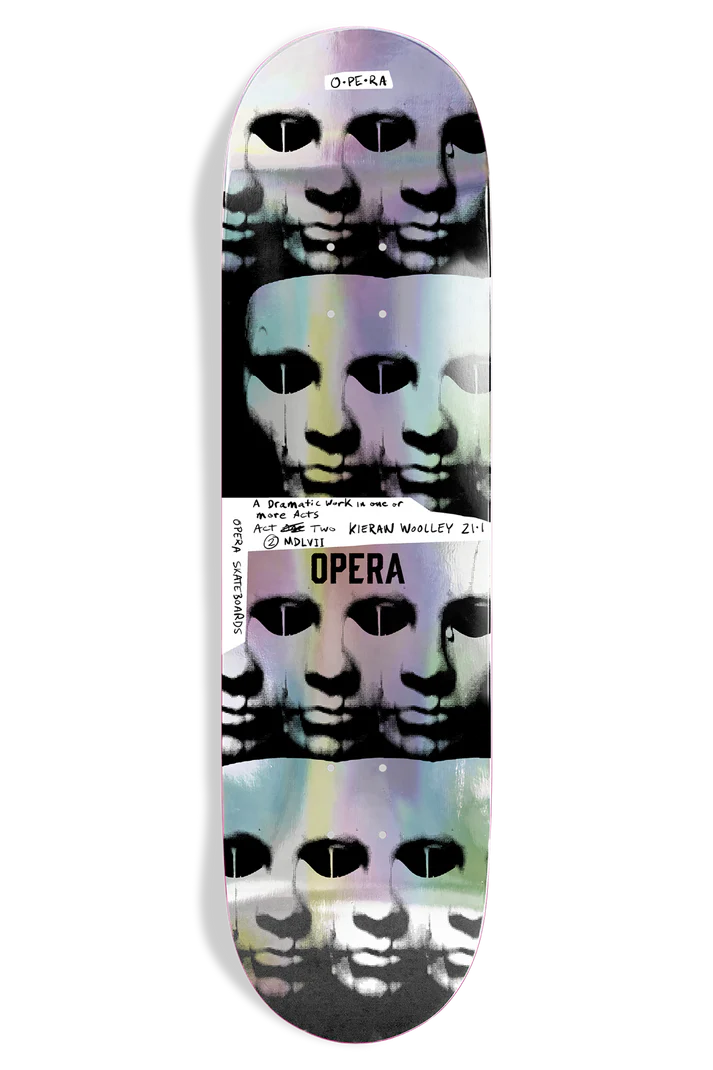 Opera Kieran Woolley Repeater 9.0 skateboard deck top graphic view