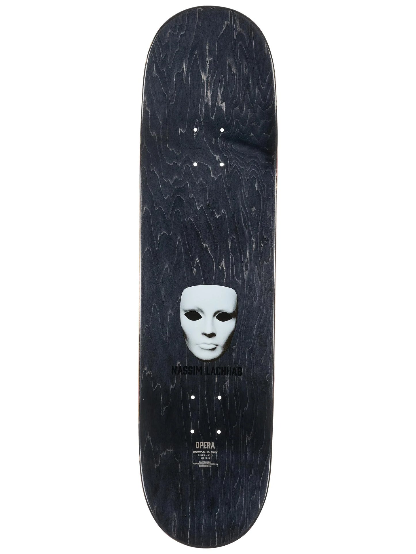 Opera 8.375 skateboard deck top view