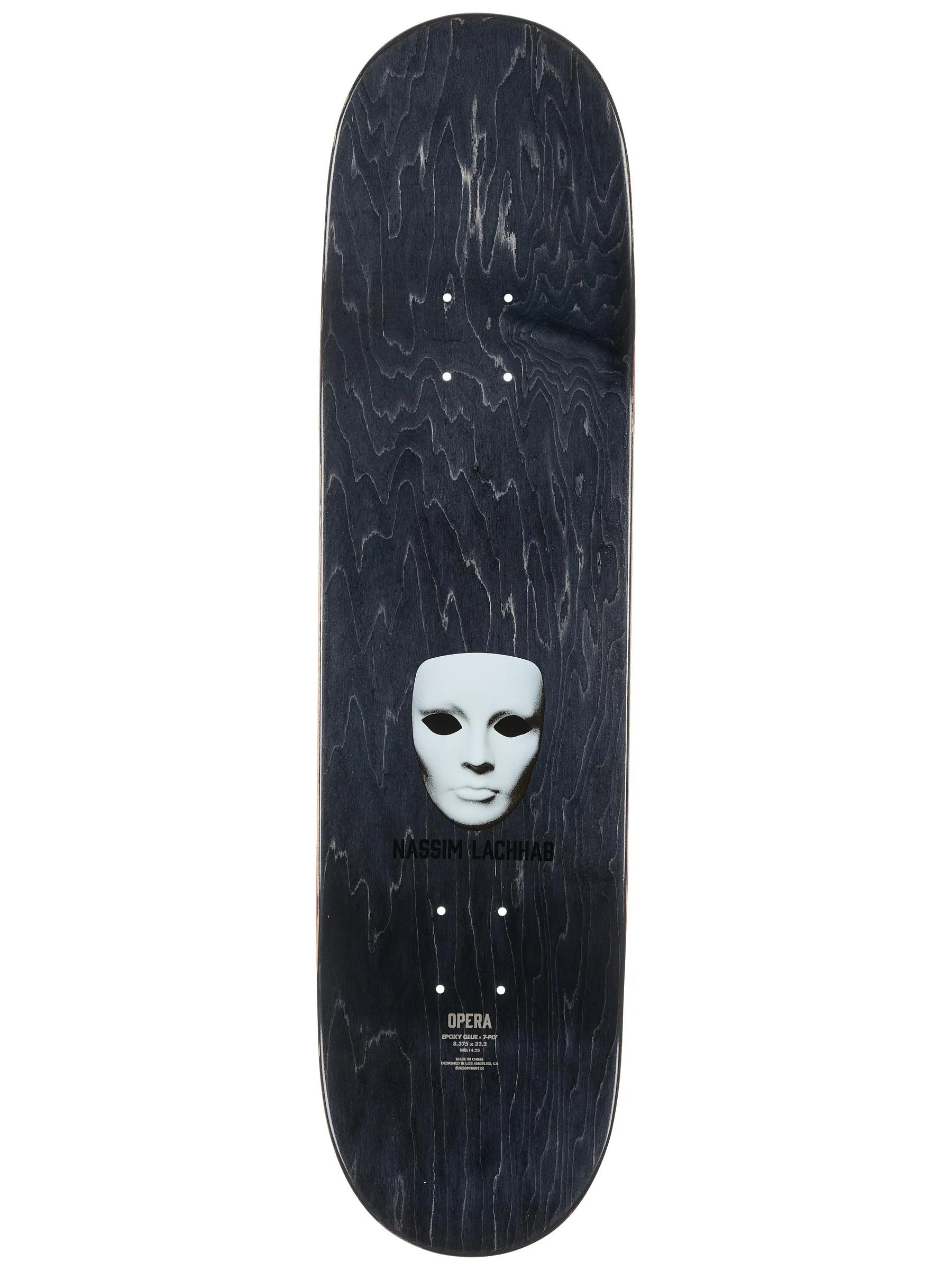 Opera 8.375 skateboard deck top view