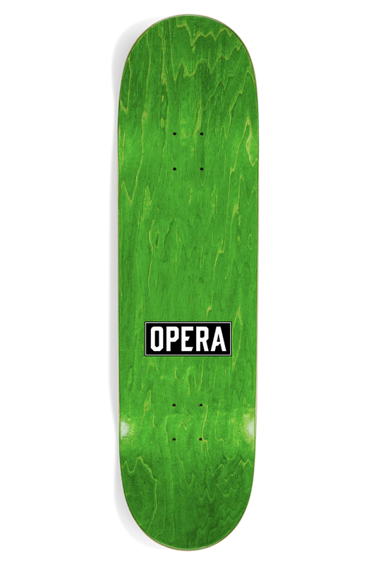 Opera Neo 8.25 skateboard deck angled view