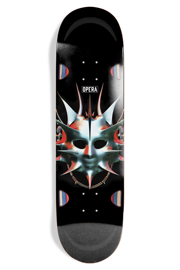 Opera Spike 9.0 skateboard deck top graphic view