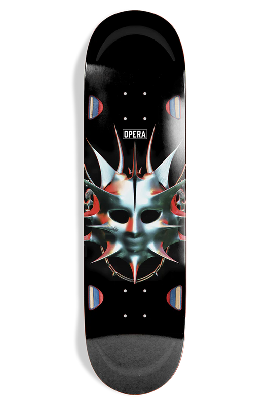 Opera Spike 9.0 skateboard deck top graphic view
