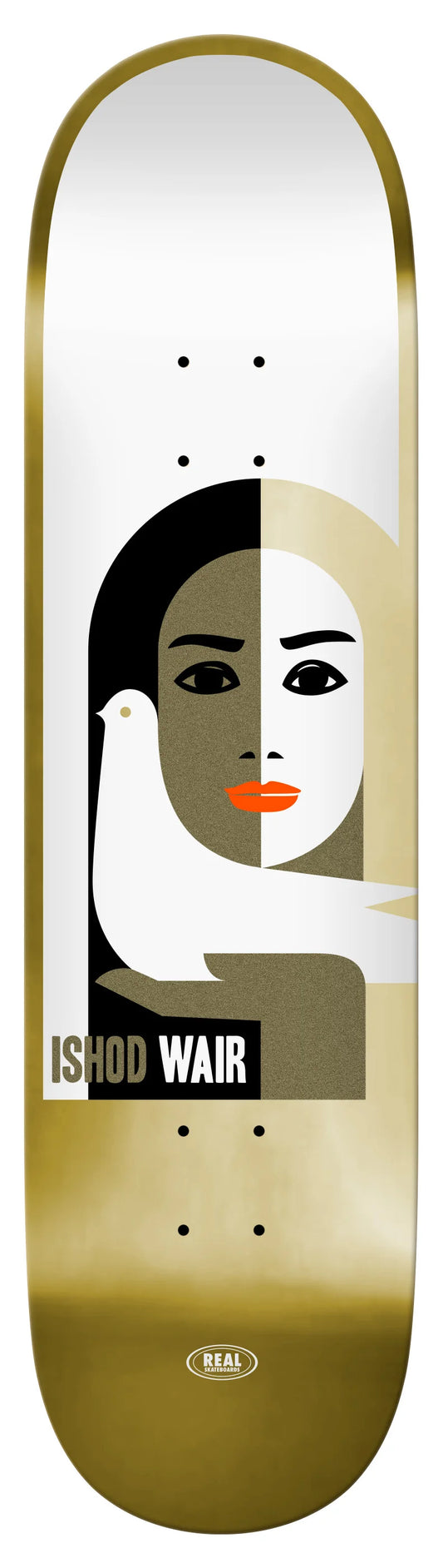 Real Ishod Peace LTD Foil 8.25 skateboard deck front graphic