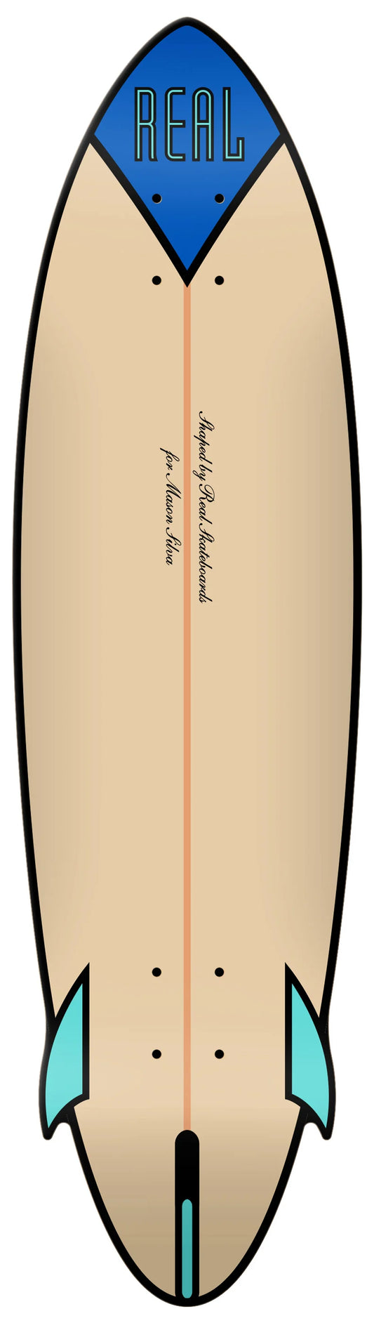 Real Mason Speed Egg CNC Cruiser 9.25 skateboard deck front graphic