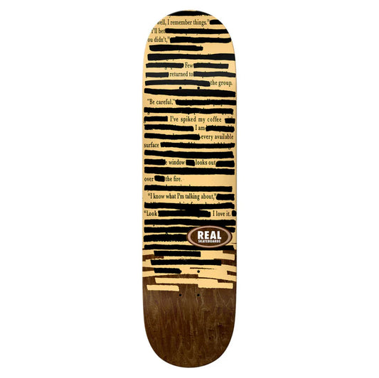 Real Team Non Fiction 8.38 skateboard deck front view