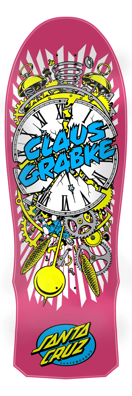 Santa Cruz 10.04in Claus Grabke Exploding Clock Reissue skateboard deck
