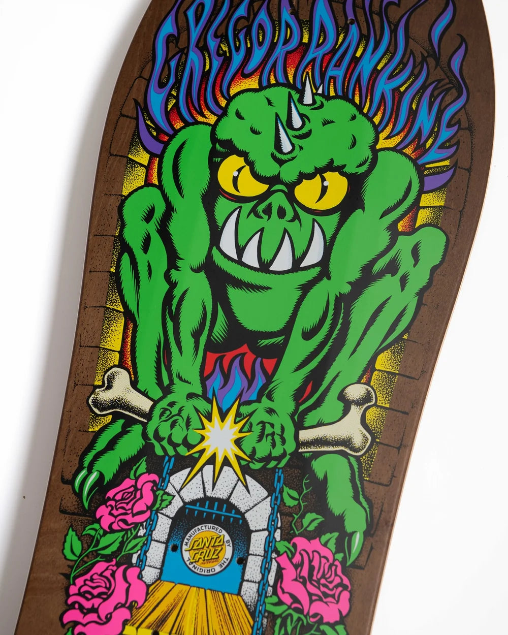 Santa Cruz Gregor Rankine Monster Reissue skateboard deck graphic detail