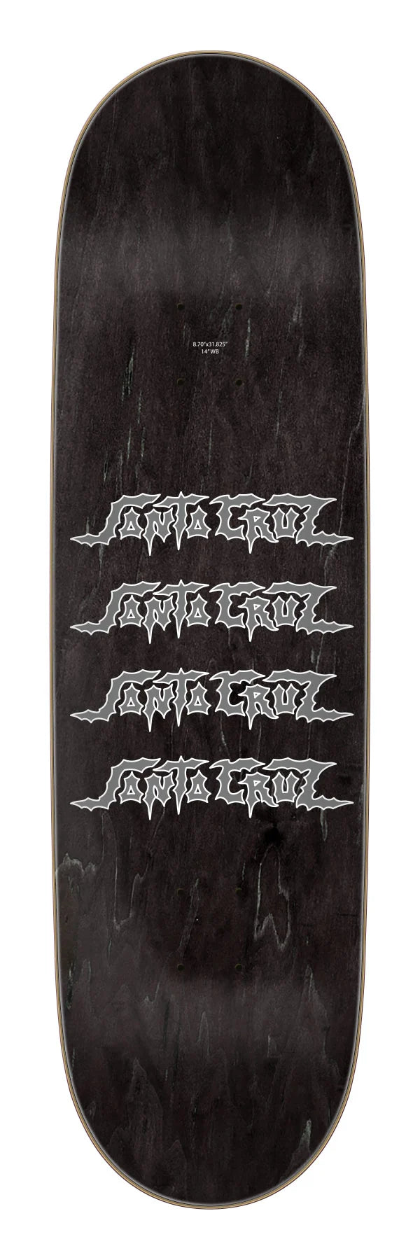 Santa Cruz 8.7in Rob Pace Deathtrap Remix skateboard deck angled view

