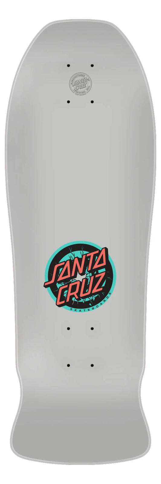 Santa Cruz 10.22in Rob Roskopp Five Reissue skateboard deck angled view
