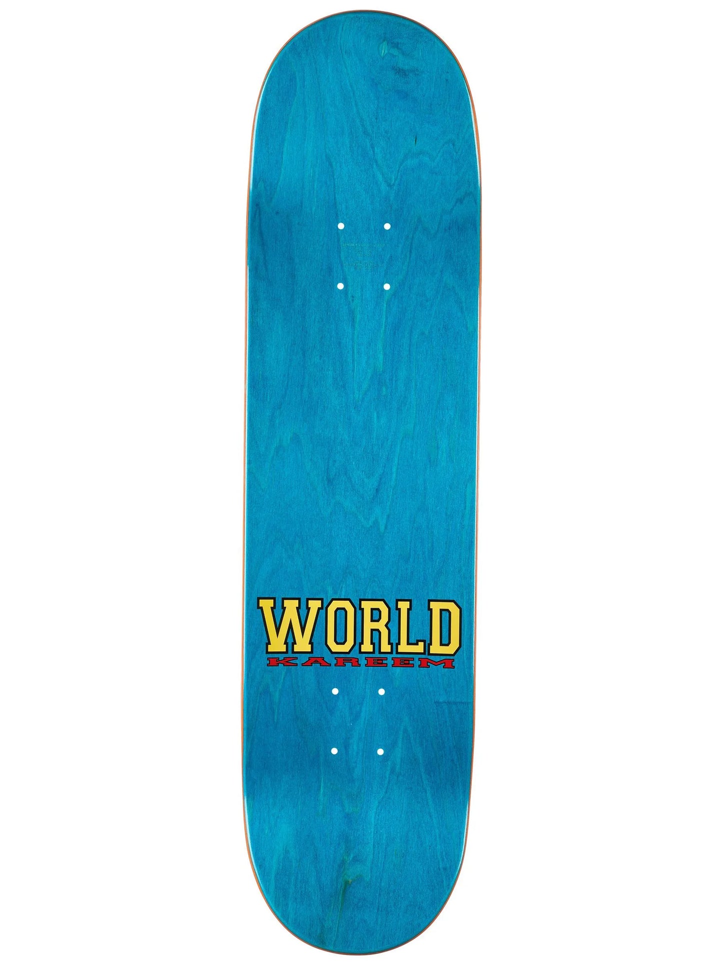 World Industries 8.25 skateboard deck top view