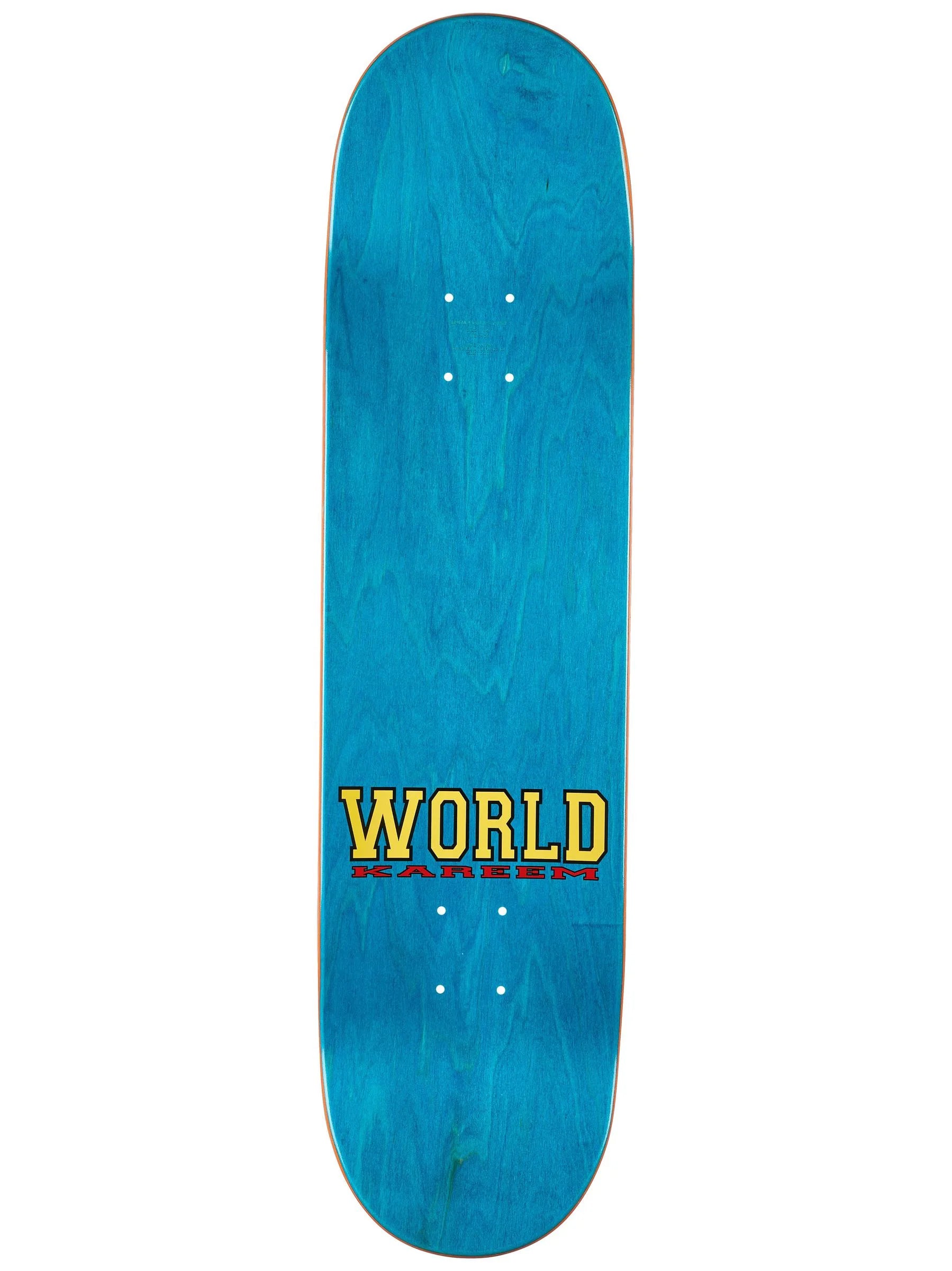World Industries 8.25 skateboard deck top view