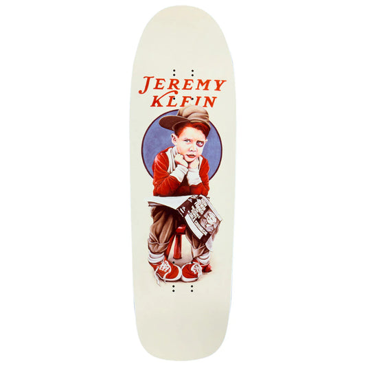 World Industries Klein Black Eye Kid EX7 9.625 skateboard deck front view