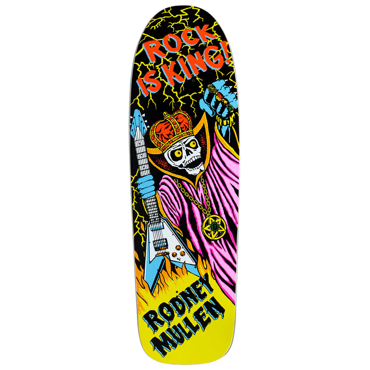 World Industries Mullen Rock Is King EX7 10.1 skateboard deck front view