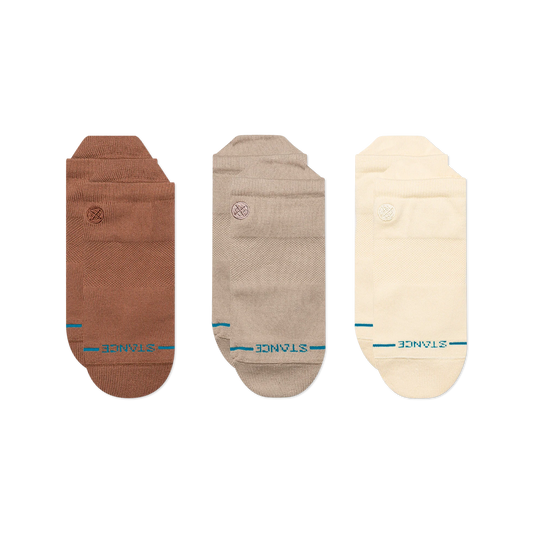Stance Icon Low Tab 3 Pack Socks front view