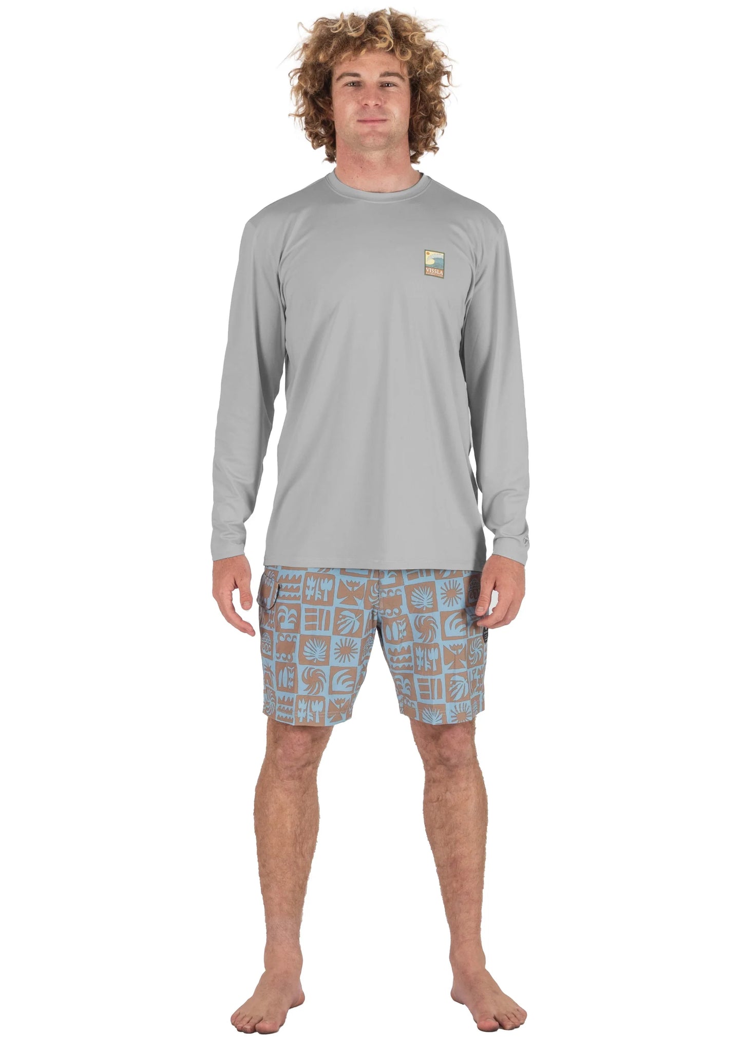 Vissla Pro Comp Long Sleeve Sun Shirt front view