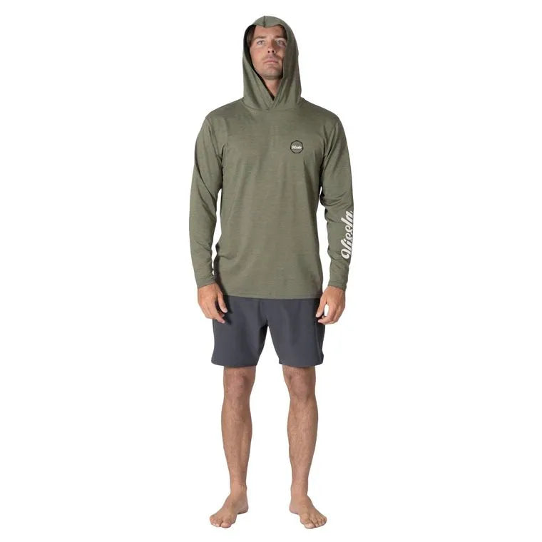 Vissla Twisted Eco Hooded Long Sleeve Shirt front view