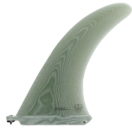 10.5" CJ Power Flex Flying Diamond Longboard Fin detail close-up