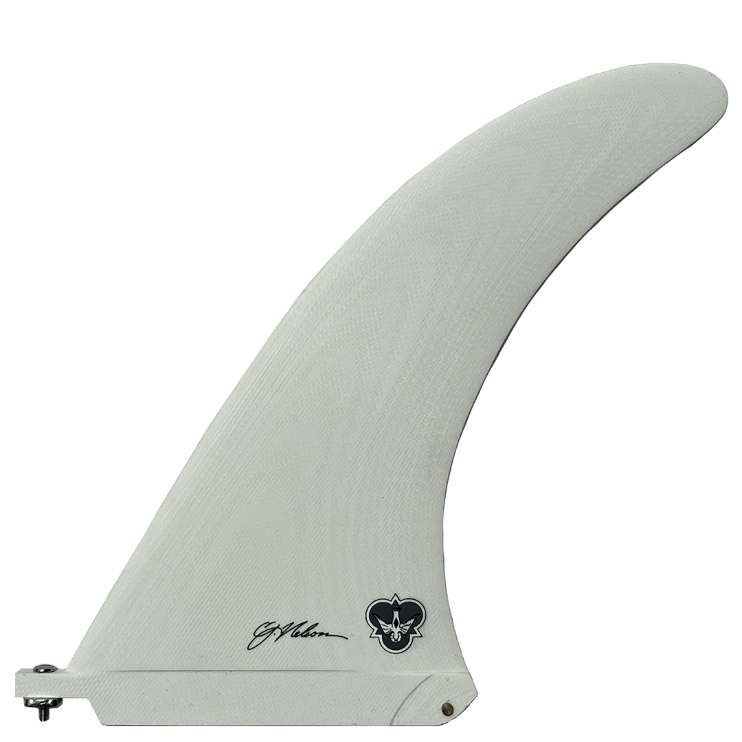 10" CJ Power Flex Flying Diamond Longboard Fin detail close-up