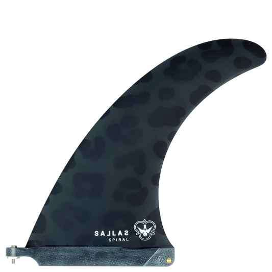 10" Sallas Spiral Flying Diamond Longboard Fin detail close-up