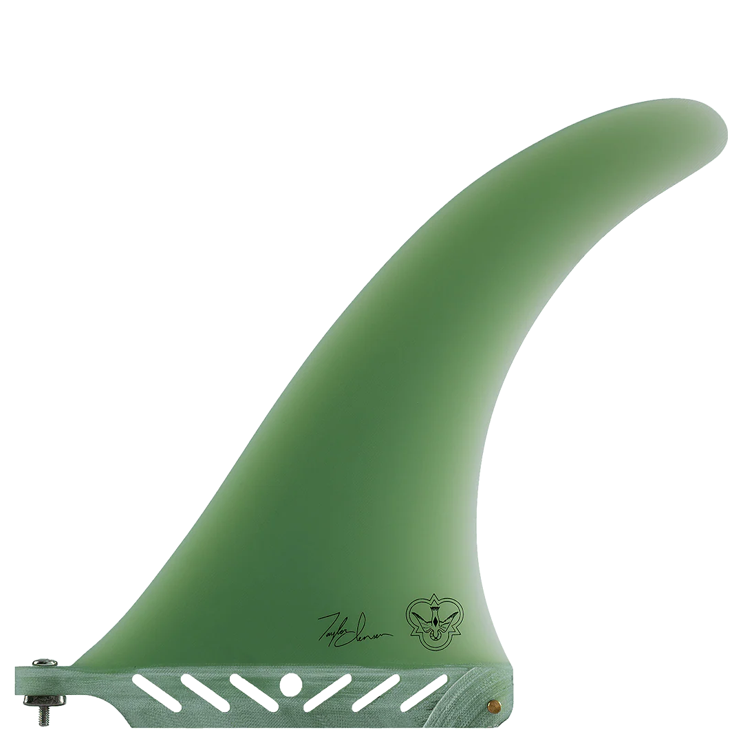 7.0" Jensen Pro Flex Center Flying Diamonds Longboard Fin detail close-up