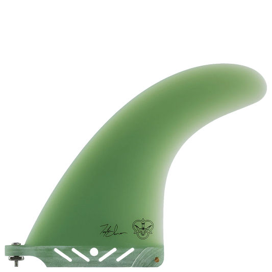 7.5" Jensen Signature Center Flying Diamonds Longboard Fin detail close-up