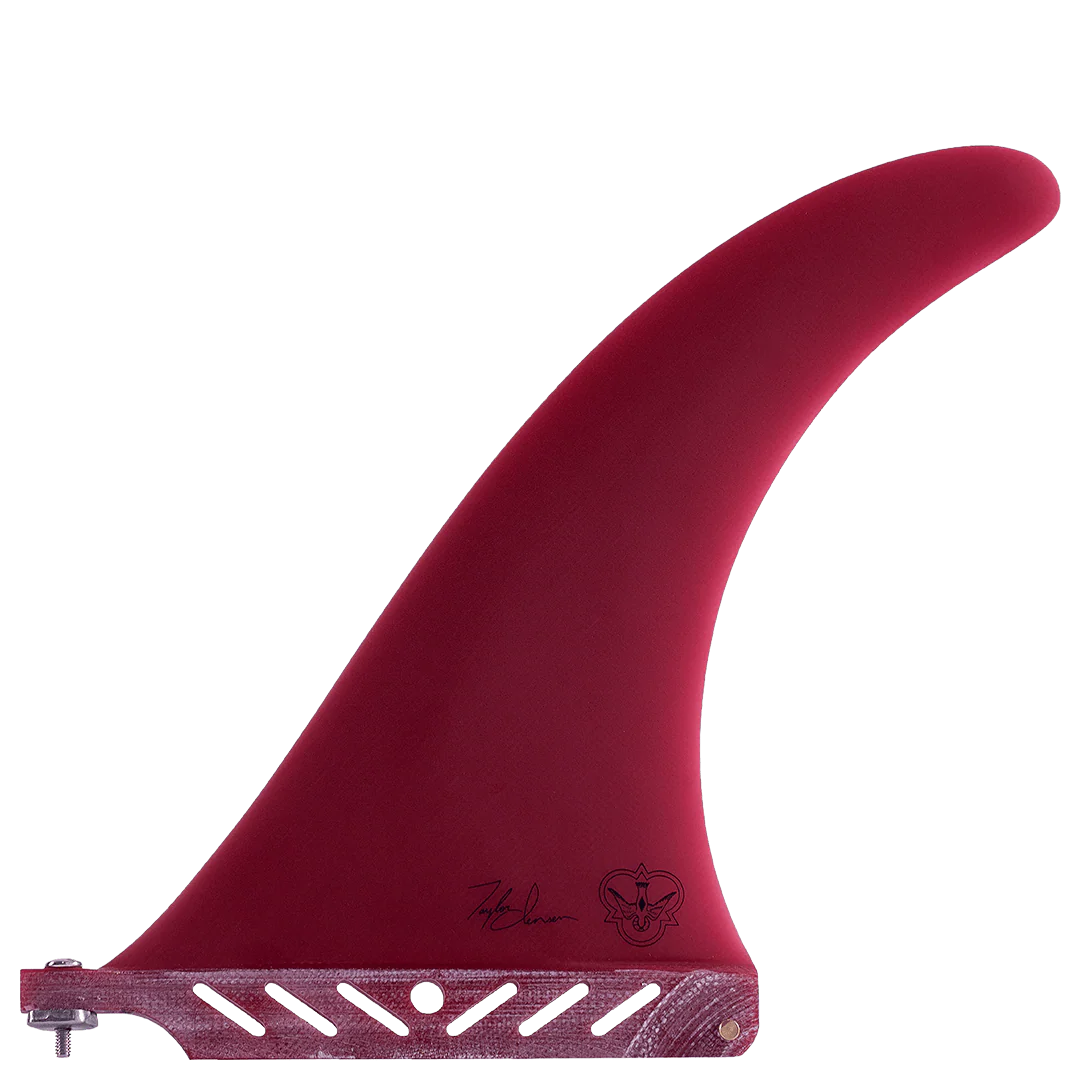 8.0" Jensen Pro Flex Center Flying Diamonds Longboard Fin detail close-up