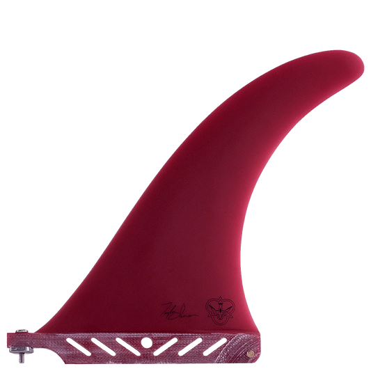 8.0" Jensen Pro Flex Center Flying Diamonds Longboard Fin detail close-up