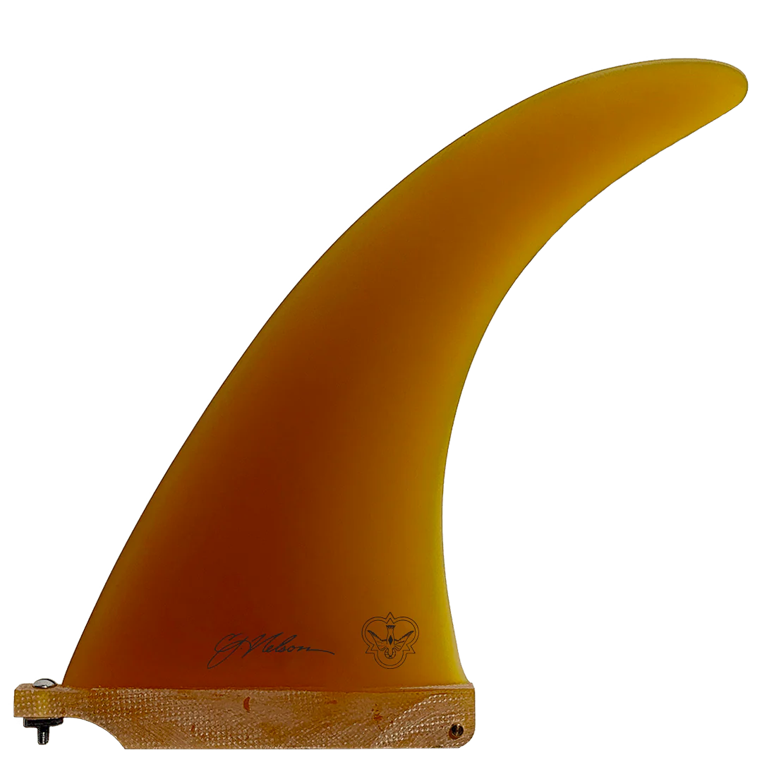 9.0" CJ Involvement Flying Diamonds Longboard Fin detail close-up