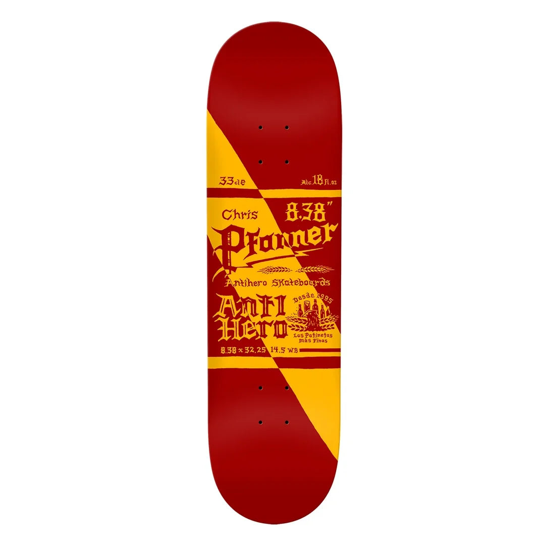 Anti Hero Pfanner Mas Refrescos Skateboard Deck detail close-up