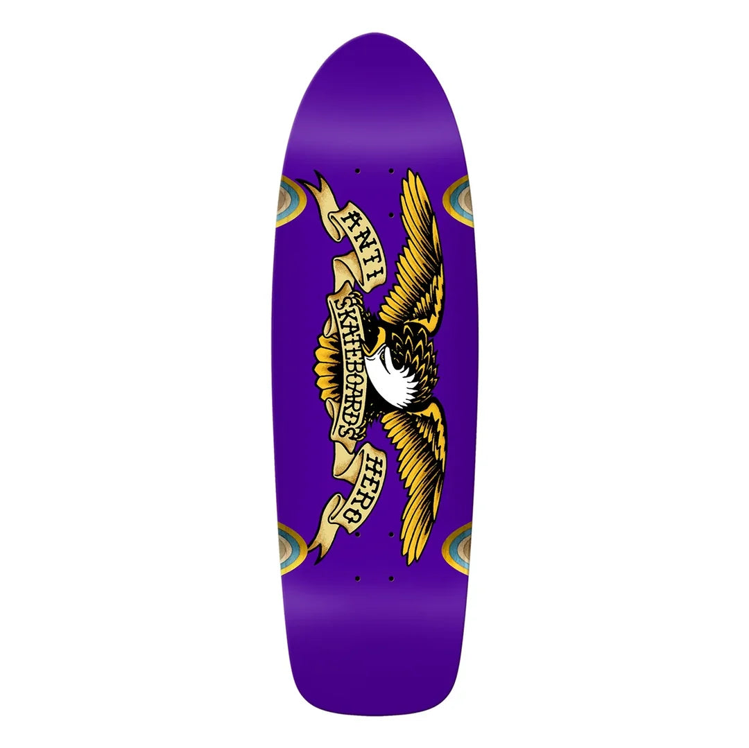 Anti Hero Shaped Eagle Caster Skateboard Deck detail showing shaped profile