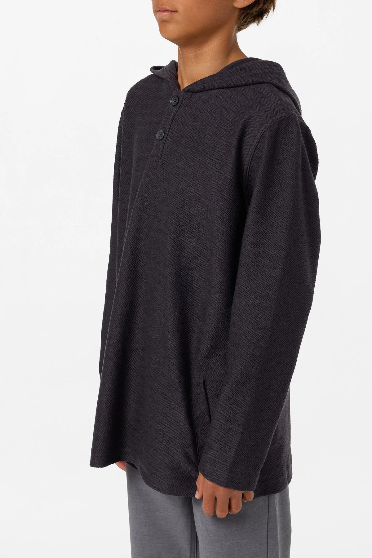 Bavaro Solid Poncho Boys detail close-up
