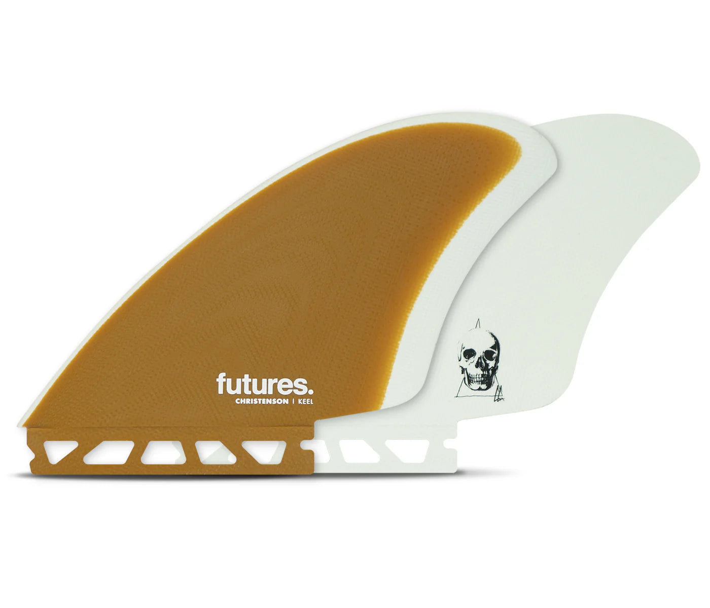 Christenson Fiberglass Keel Futures Fins detail close-up