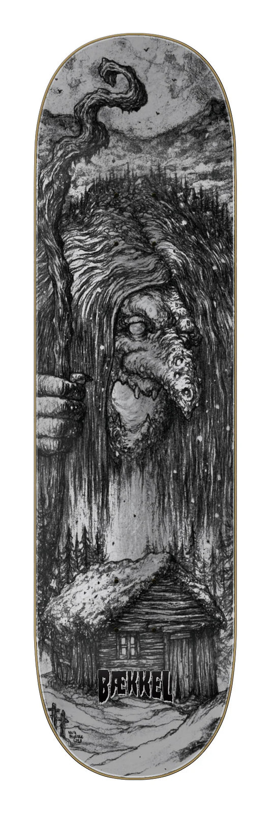 Creature Baekkel Troll 2 Pro 8.6" Skateboard Deck detail close-up