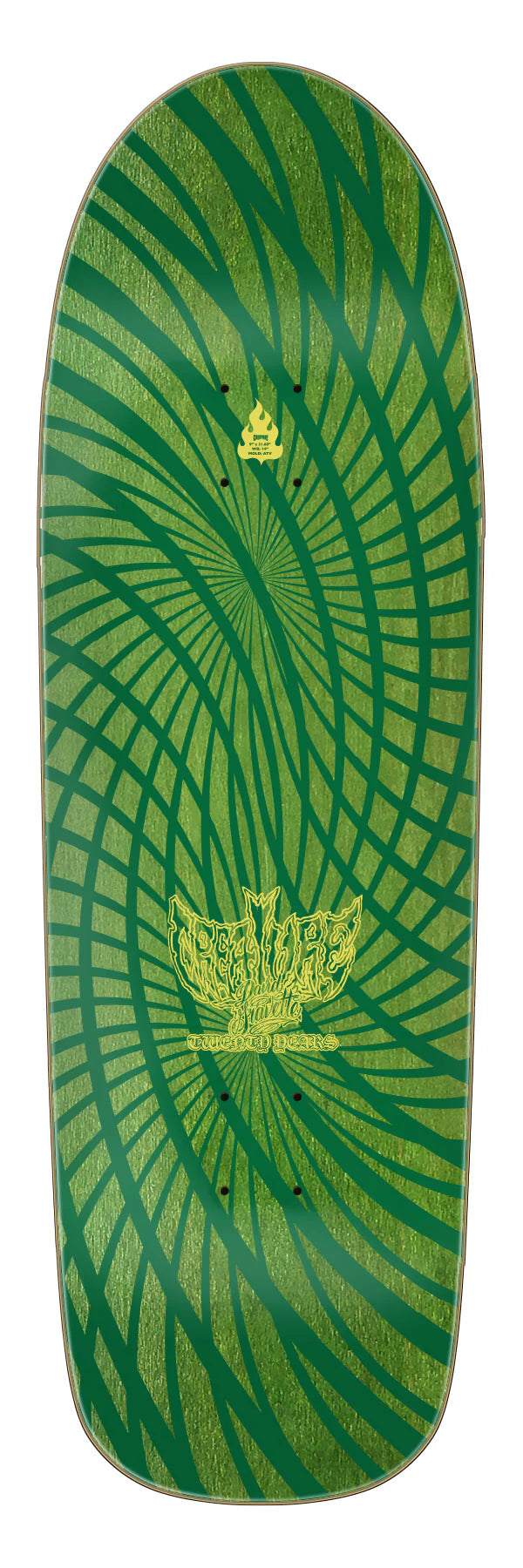 Creature David Gravette Hippie Falls Pro 9.0" Skateboard Deck top veneer view