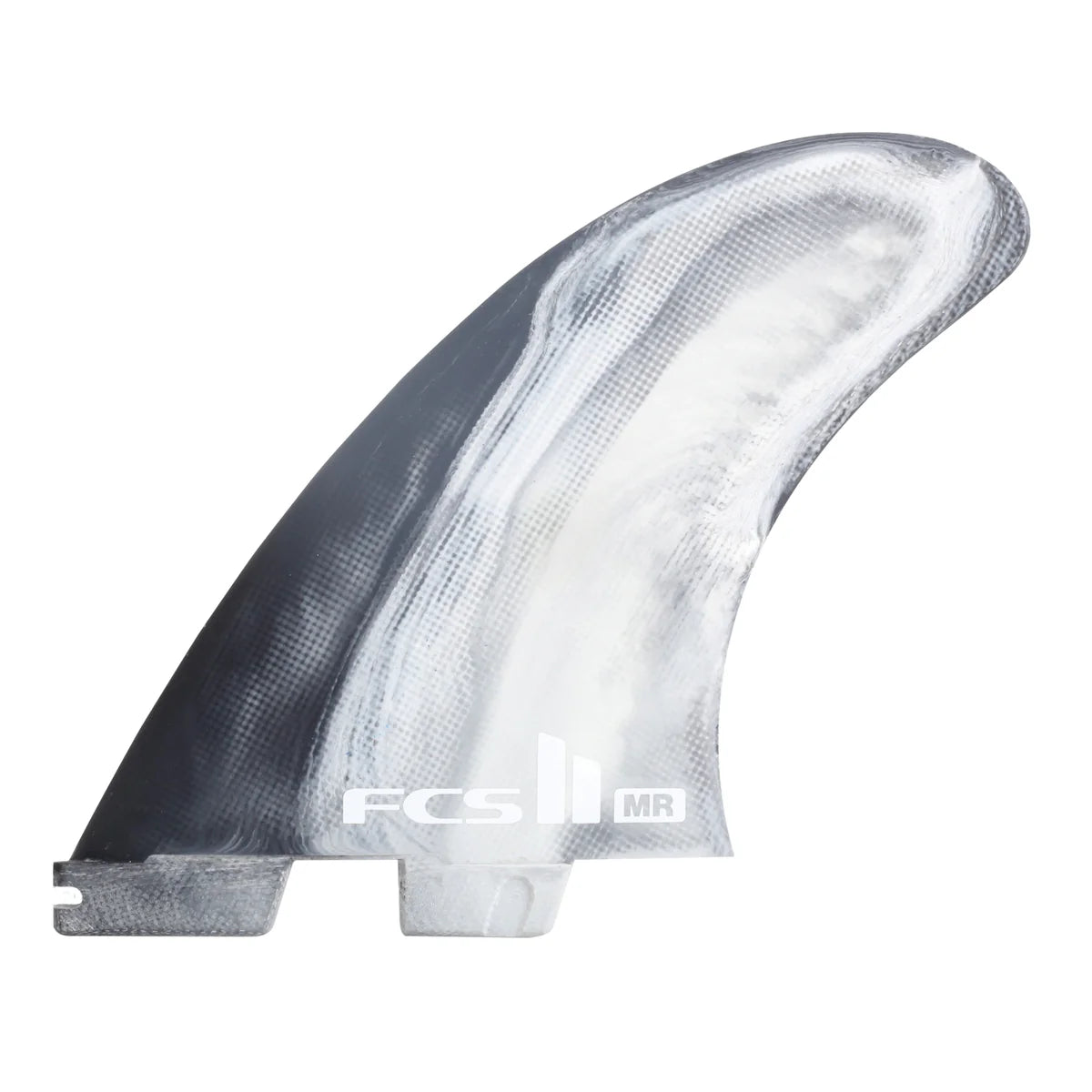 FCS II Mark Richards PC Twin + Stabilizer Fin Set fin detail close-up