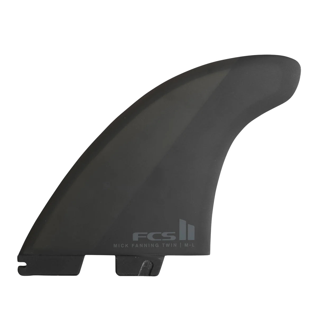 FCS II Mick Fanning Twin + 1 PC Fin Set front view