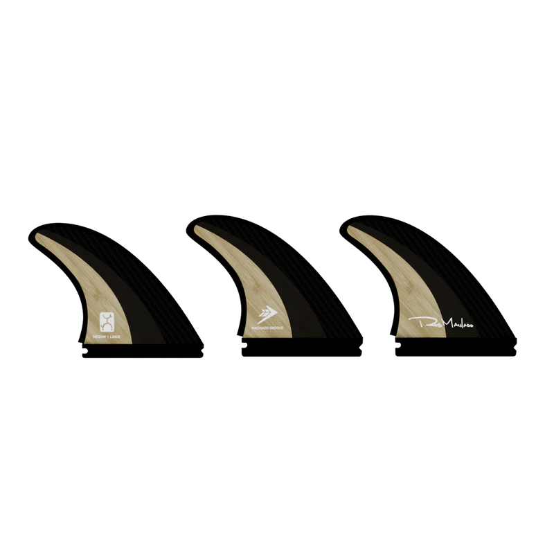 Firewire Machado Groove Tri Fin Set FUT fin detail close-up