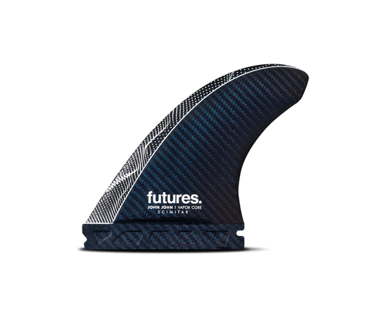JJF Scimitar Vapor Core M Futures Fins detail close-up