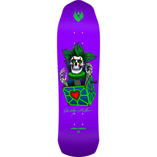 Powell Peralta Pro Chris Hiett Skull FLIGHT Skateboard Deck Purple 8.5