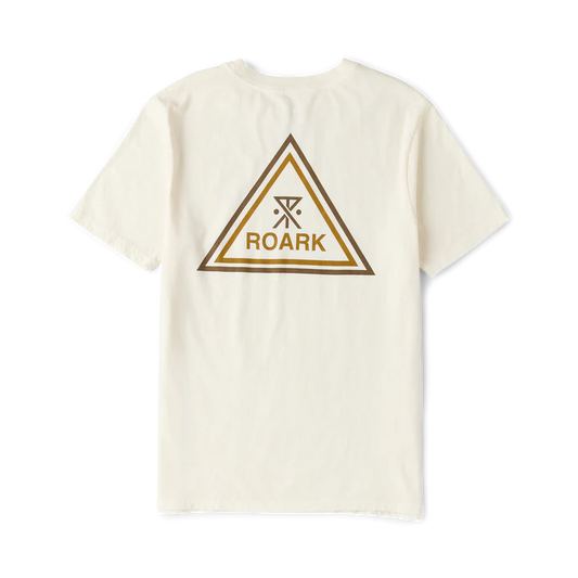 Roark Tri Camp Premium Tee detail close-up