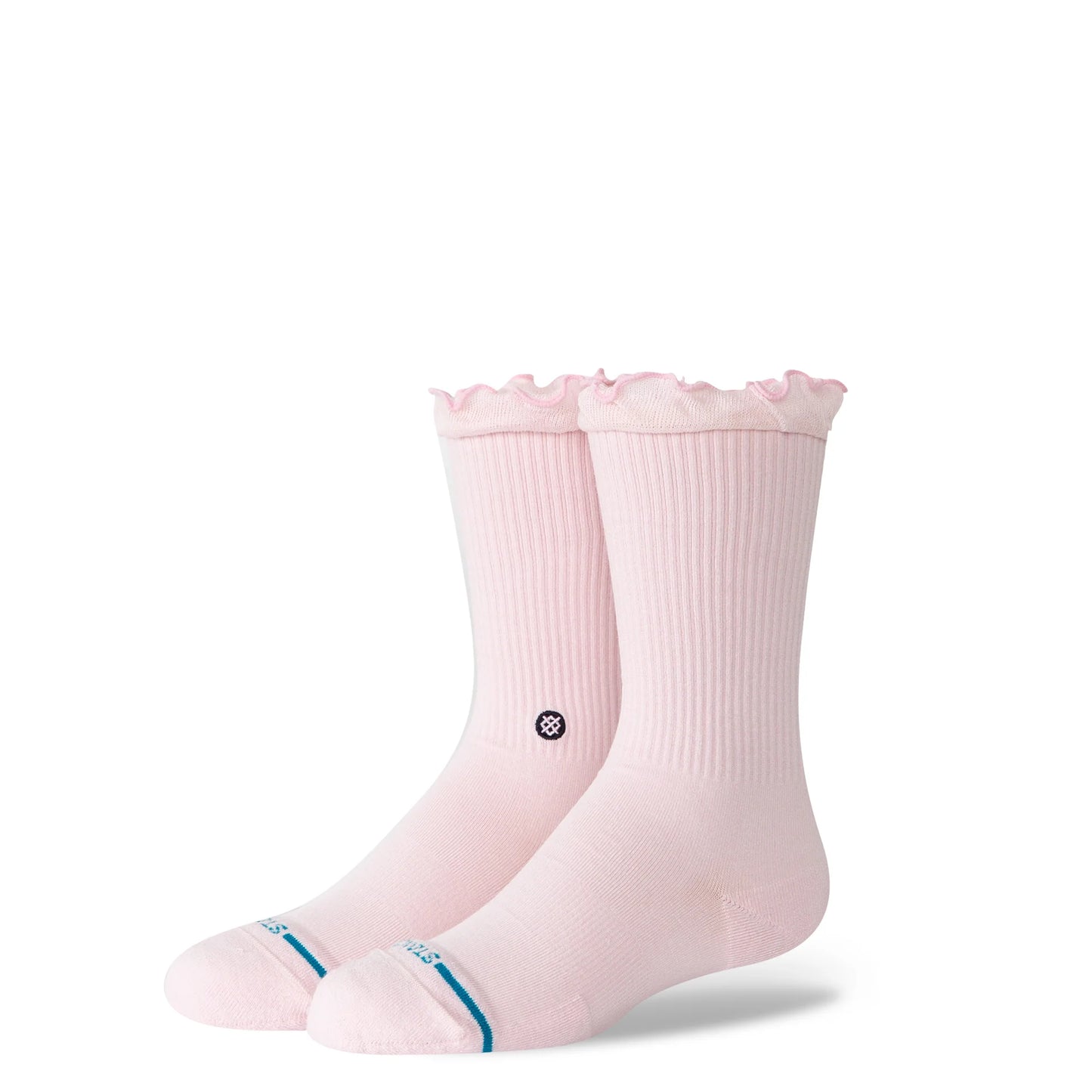 Ruffle Icon Crew Socks Kids Stance detail showing ruffle design and Stance logo